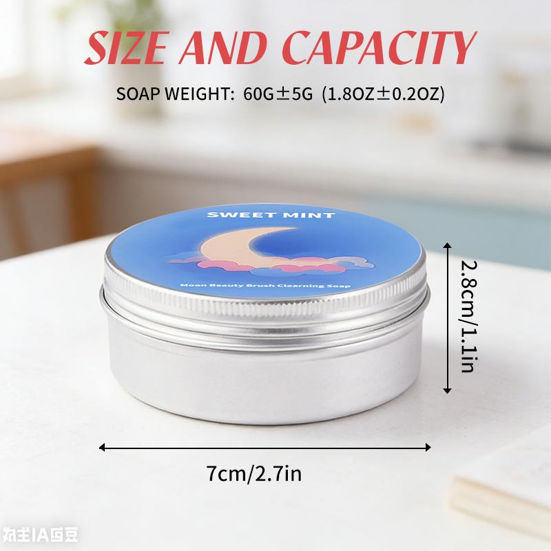 Makeup Brush Cleaner Soap with Silicone Cleaning Pad,Savon nettoyant pinceaux Solid brush cleaner