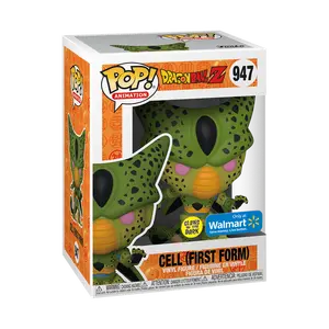 Funko Pop! Dragon Ball Z - Cell (First Form) (Glow) #947 Exclusive (Sticker may vary) Collectible Pop Vinyl Figure