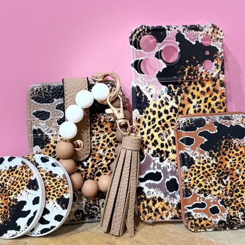 iPhone 17 Pro Max phone case, car coasters, magnet phone wallet, and beaded wristlet COMBO PACKAGE