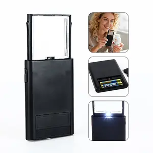 Topoptical Handheld 3x Magnifying Glass with LED Light, Reading Aid for Seniors & Low Vision Users, Book Newspaper Inspection Tool, Stationery Office Supplies