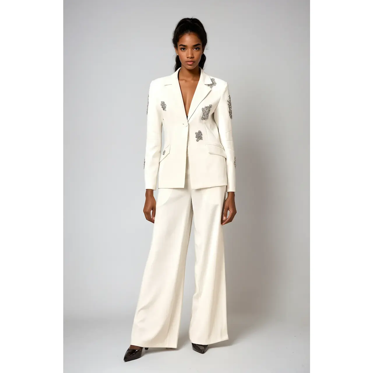 Gloria Embellished Blazer Pants Set