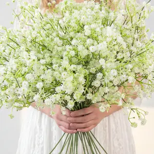 10pcs Baby's Breath Stems Faux Plant for Home Decor, Ideal for Weddings, Birthdays, Table Arrangements, and Vase Fillers