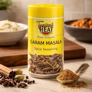 Tropical Heat Pure Ground Garam Masala Spice Seasoning 100g 3.53oz Rich Flavor for Cooking