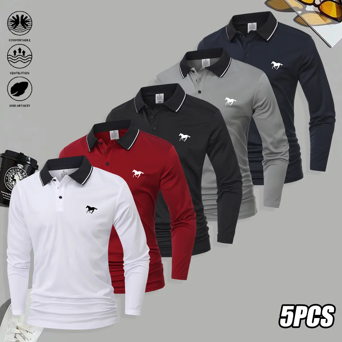 White + Wine Red + Black + Gray + Dark Blue