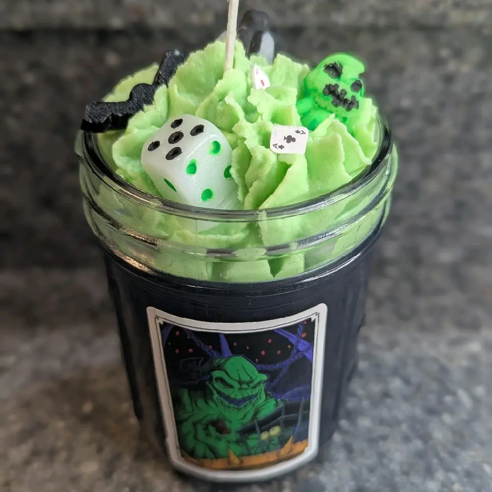 Nightmare Before Christmas Inspired 8 oz Candle Scented Candy Corn - Festive Home Decor - Ornaments