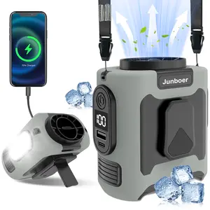 2026 Newly Upgraded 3-in-1 Portable Waist Fan,Neck Fan,LED Flashlight,And 10000mAh Battery,Type-C Power bank,Portable Fan,Stepless speed change,The Strong Wind Power Is Suitable for Outdoor Activities,Camping, Fishing,And Hiking,Summer Essentials Gift