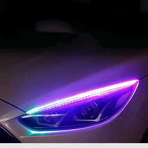 RGB LED Headlights with Remote Control - Multi-Functional Turn Signal