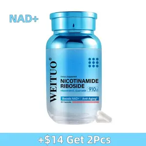 High Purity NAD+ Supplement for Skin AgingSupport, Energy, and Focus Vitamin & WellnessSupplements Dietary Healthcare-910mg-Liposomal NAD w/Resveratrol-60 CapsulesFitness Edible