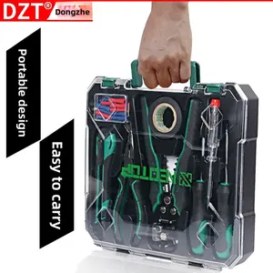 Multi functional tool set, wire stripping pliers, screwdriver, wire cutting pliers, testing pen, insulation adhesive set