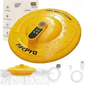 Floating & Rechargeable Bait Bucket Aerator, IPX7 Waterproof with Magnetic Charging, Ultra-Quiet Bubbler for Live Minnows, Portable Aerator for Fishing