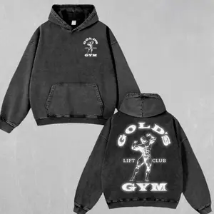 Gold's Gym Classics Washed Hoodie & Tee, Gym Washed Heavyweight Cotton T-shirt, Workout Tee, Sport Gift, Gymnastic Merch Fan , Streetwear Washed Tee, Vintage Hiphop Washed Shirt, Retro Washed Tee, Limited Design For Sport Menswear 245 7HD