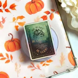 Gothic Tarot MagSafe Phone Grip, Magnetic Pop Socket, Bookish Reader Fantasy Book Lover Holder