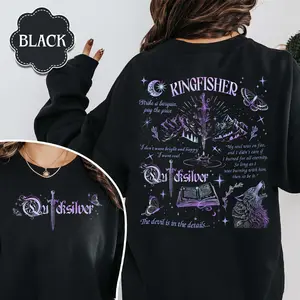 Quicksilver Series Sweatshirt Hoodie T-shirt For Fan, Fantasy Bookish Merch, Kingfisher Shirt, Bookish Sweatshirt, Callie Hart Quicksilver, Romance Novel Hoodie
