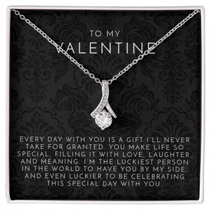 To My Valentine Necklace (Every Day With You), Valentine's Day Gift, Girlfriend Gift, Girlfriend Necklace