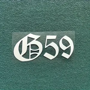 1PC G59 Frosted Vinyl Auto Sticker - Self-Adhesive Bold Black Numbers for Plastic/Glass/Metal Surfaces - Automotive Exterior Decor Sticker, Single Use Vinyl Decal, Sticker For Cars, Universal Car Sticker
