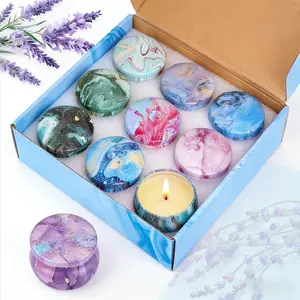 9-piece Candle Gift Set, Long-lasting Natural Soy Wax Home Candles, Perfect Birthday Gift for Women, Small Jar Candles, Ideal Gift for Friends