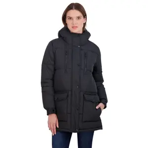 Women's Winter Puffer Parka Coat - S.E.B. By SEBBY Black Medium
