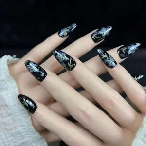 E39 Pure Handcrafted Wearable Armor - High-end Dark Color Chinese Style Wearable Armor Piece Wearable Armor - Elegant Nail Art Piece party press