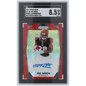Joe Mixon Cincinnati Bengals Autographed 2017 Panini Prizm Red Prizm #RA-JM #3/49 SGC Authenticated 8.5 Rookie Card - Fanatics Authentic Certified