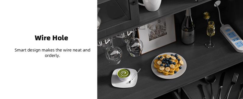 【Does Not Include Trash Can】 Spurgehom Large Capacity Storage Solution: 26 Gallon / 13 Gallon Tilt-Out Trash Cabinet with Adjustable Shelves & Drawers. This Wooden Freestanding Pantry Organizer is Perfect for Kitchen, Living Room, or Dining Room