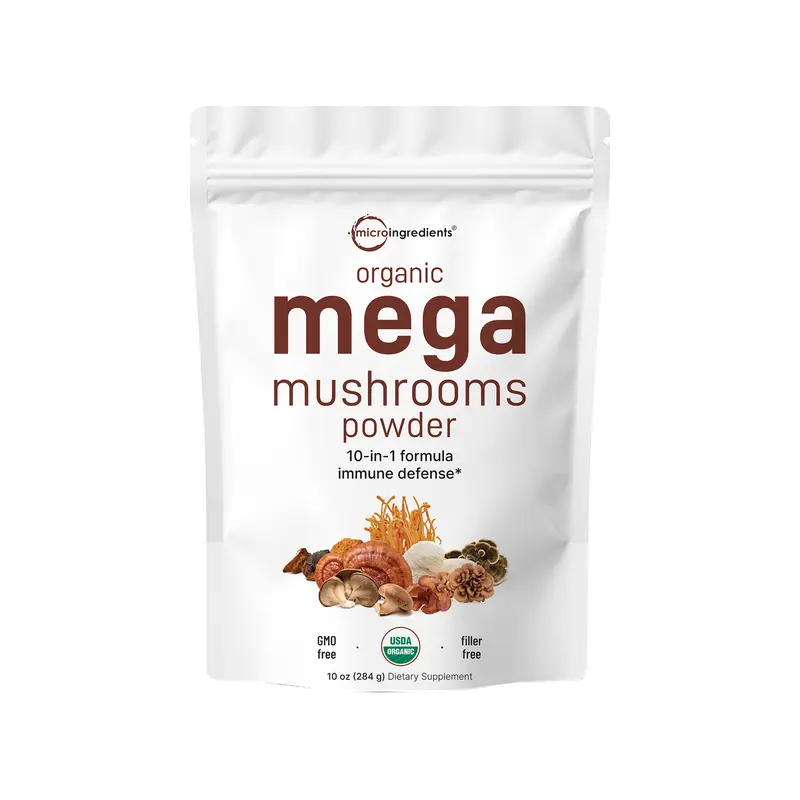 Micro Ingredients Organic Mega 10 mushroom Powder Healthcare Dietary