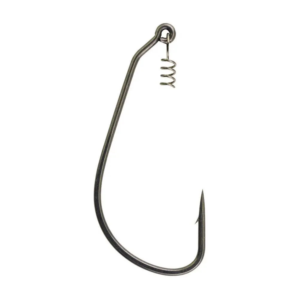 Berkley Fusion19 Swimbait Hook - Soft Fishing Lure Accessory with Needle Tip for Easier Penetration, Center Pin Screw Lock Attachment, Secure Hold, Smoke Satin Finish, 3/0 up to 7/0 Size Compatibility with Lures