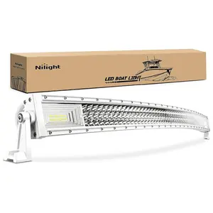 Nilight 52 Inch 783W Spot Flood Combo White Case Led Light Bar Under Dash Lighting Underglow Car, Work Light, Led Car Lights