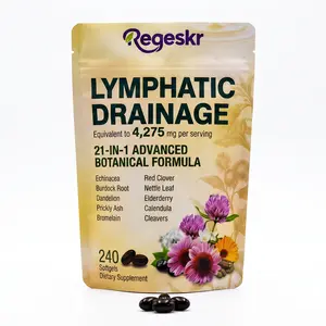 Regeskr Lymphatic Support Supplement 4275mg | 21-in-1 Advanced Botanical Formula with Echinacea & Burdock Root | 240 Premium Softgels Value Pack