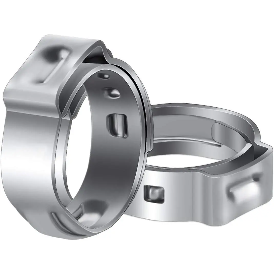 50 Pack 1/2 Inch PEX Cinch Clamps, Stainless Steel Rings Pinch Clamps for PEX Tubing Pipe Fitting Connections (1/2 Inch)