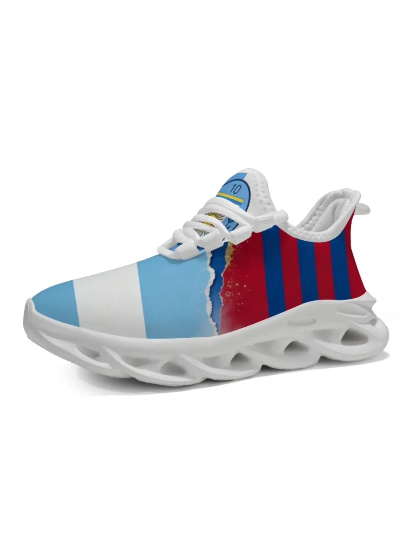 Unisex Family Football Jersey Print Sneakers, Breathable Anti-Slip Casual Running Shoes, All-Season Textile Eva Sole Sport Footwear