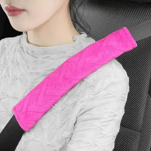 2-Pack Universal  Seat Belt Pads Cover for A More Comfortable Driving, Seat Belt  Strap Covers Harness Pad for  Interior Accessories(Deep Pink)