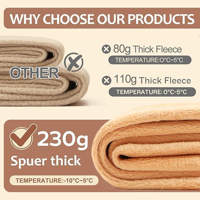 THE ORIGINAL! 4 SHADES SIZE XS - 3XL MAGIC FLEECE LINED LEGGINGS CLOSED FOOT Fleece Tights in Plus Size & Light to Brown Fur Fitted High Waist Cozy Warm