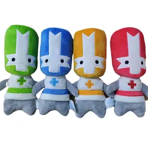 4PC  Castle Crashers red Orange Knight stuffed plush toy new 20cm