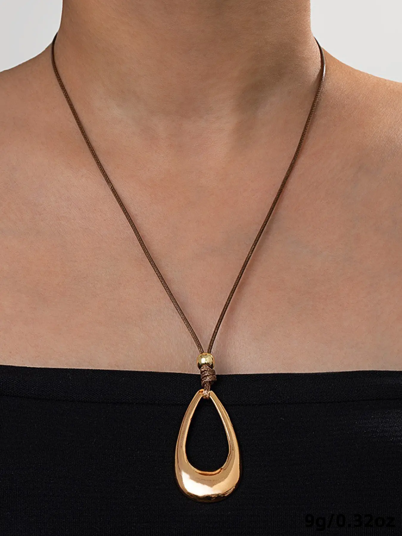 Vintage Teardrop Shaped Alloy Pendant Necklace for Women & Girls, Fashion Jewelry for Party, Daily Clothing Decor, Trendy All-match & Exquisite Jewelry for Birthday Gift, Necklace for Daughter, Jewelry Accessory Modern versatile accessories