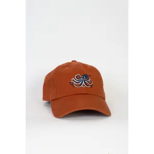 June Drop Burnt Orange Octopus Baseball Cap