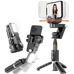 【2025 New】Gimbal Stabilizer for Smartphone,KOSCHEAL 2-Axis Auto Face Tracking Selfie Stick for iPhone,360°Rotation with Remote for Android and iPhone,Ideal for Vlogging,YouTube,TikTok Video Recording