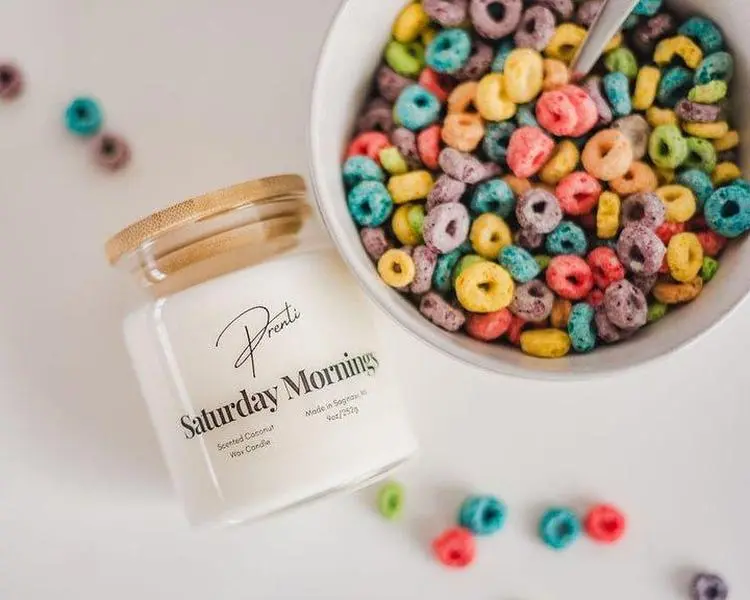 Saturday Mornings Candle - 9oz Non-Toxic Candle with Vanilla, Citrus, and Coconut Wax Notes for Aromatic Aroma and Nostalgic Home Experience - Bowl