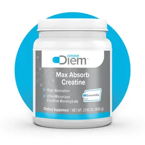 Omne Diem Micronized Max Absorb Cold Creatine Dietary Powder Supplement - 21.16oz (600G), Unflavored, Creavitalis-Infused, 120 Servings, Cognitive Boost Support, Third-Party Tested, Fitness-Focused