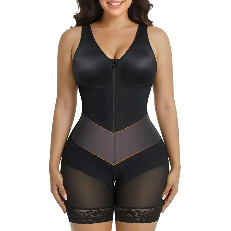 SHAPERX Sculpting Tummy Control Fajas Colombianas for Women Moldeadoras Shapewear with V-shape Sculpting Elastic Band
