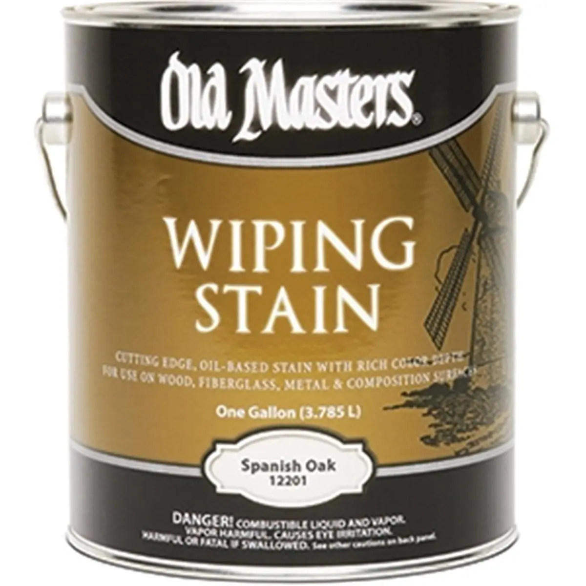 212 MAIN Old Masters 12201 Spanish Oak Wiping Stain - 1 Gal Oil-Based Wood Staining Product, 240 VOC, Interior Use, Slow-Dry Formula, Home Diy, 1 Gallon