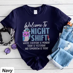 Night Shift Nurse T Shirt Gift for Graveyard Shift RN Trendy for PM Nurses Thank You Gift for the Night Charge Nurse
