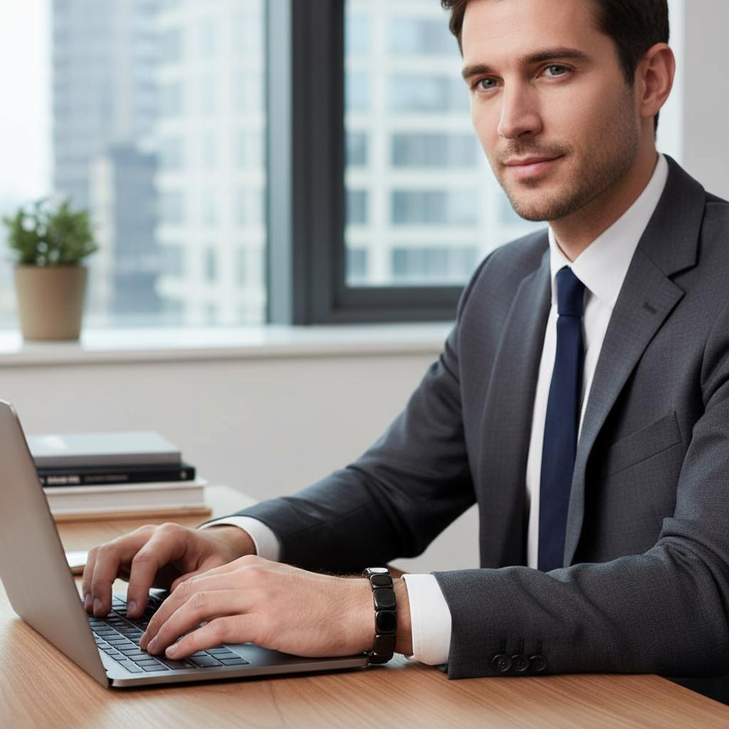 Hematite Bracelet for Men Natural T-Levels Support Mental Clarity Focus Stretch Rope Beads Jewelry Gifts for Christmas Birthday