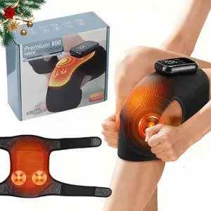 Heated Knee Massager with 3 Vibration Modes 3 Heating Levels, Heated Wrap Knee Support, Ideal Gifts