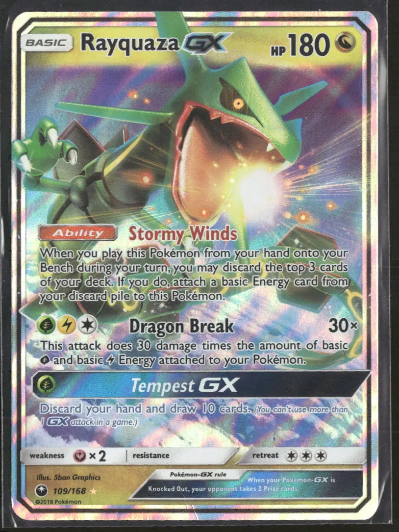 Rayquaza GX - Celestial Storm - 109/168 - Damaged