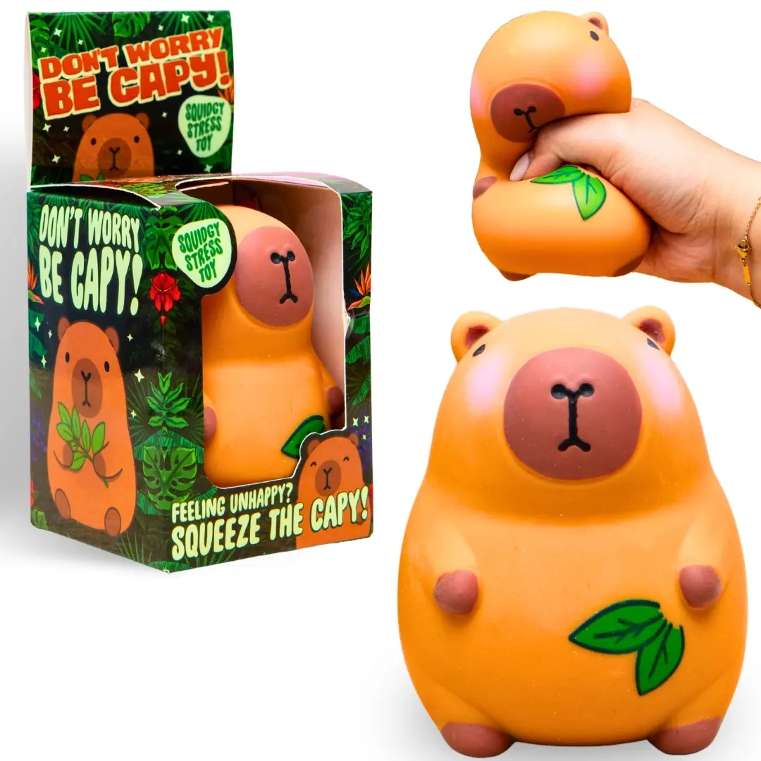 Boxer Gifts Capybara Squishy Stress Ball, Slow Rise Soft Squeeze Stress Toy, Sensory Fidget Toy for Adults and Kids, Funny Desk Gift