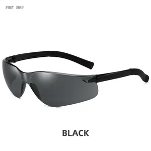 Wraparound Safety Sunglasses  Men Women Trending Tactical Shield Shades UV400 Anti Glare Smoke Lens Lightweight Protective Eyewear  Cycling Shooting Driving Construction Work LED Light Blocking Stickers for