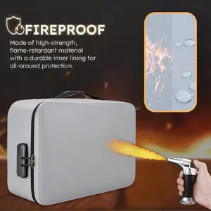 1 fireproof document bag with lock (16 x 12.8 x 5 inches), waterproof important documents storage bag with multi-layer file organizer, graduation decoration “Class of ’26”