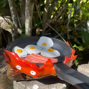 Anime Breakfast studio ghibli Calcifer Clay Handmade Pan
