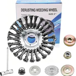 8″ Indestructible Wire Grass Trimmer Head,Weed Wacker Blade Eater, Weed Wacker Head Attachments,Disc Blade,Compatible with String Wire Brush Weed Trimmer Head