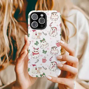 [New Product]Christmas Ghost Cell Phone Case |     Red & Green Spooky Cute Phone Cover